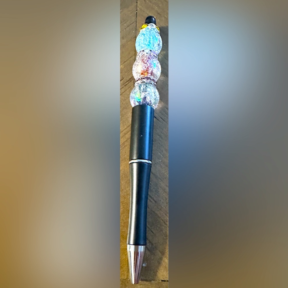 Black and Silver Decorative Pen